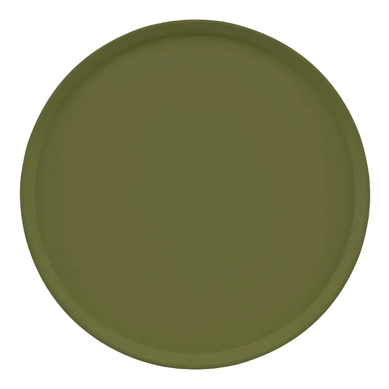 Cambro 1950428 I Camtray Round Tray I 19 1/2" (495 mm) Low Profile I Olive Green I Case of 12