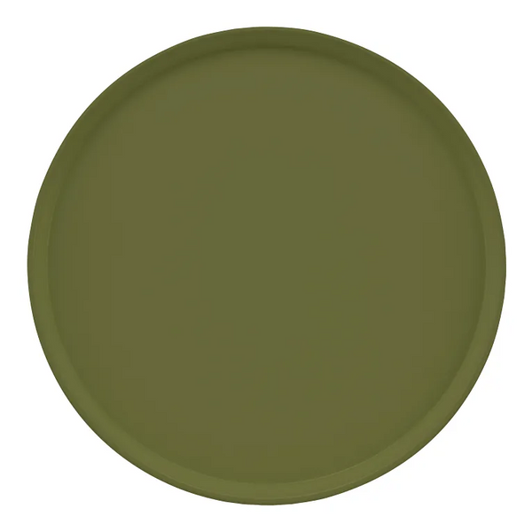 Cambro 1950428 I Camtray Round Tray I 19 1/2" (495 mm) Low Profile I Olive Green I Case of 12