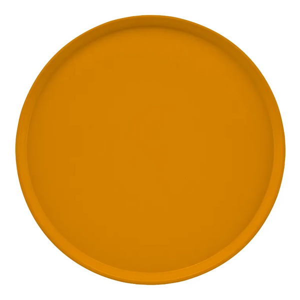 Cambro 1950504 I Camtray Round Tray I 19 1/2" (495 mm) Low Profile I Mustard I Case of 12