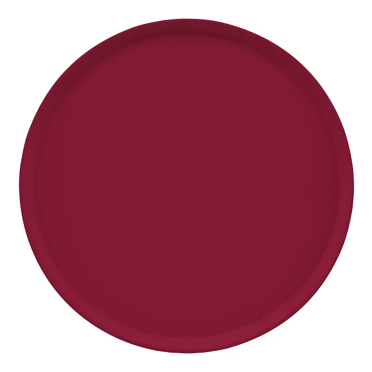 Cambro 1950505 I Camtray Round Tray I 19 1/2" (495 mm) Low Profile I Cherry Red I Case of 12