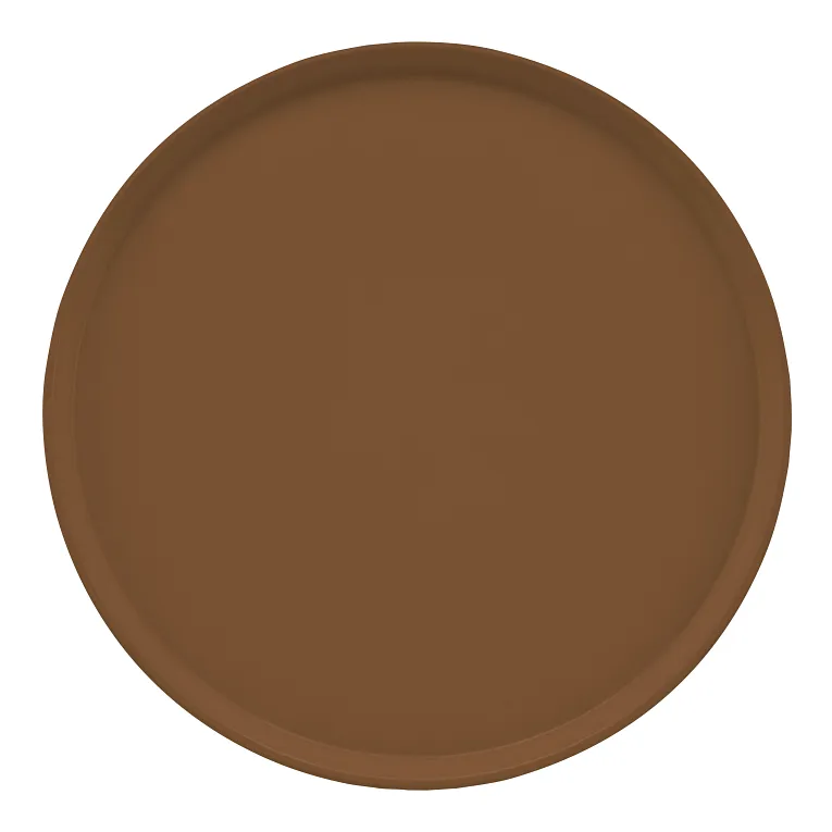 Cambro 1950508 I Camtray Round Tray I 19 1/2" (495 mm) Low Profile I Suede Brown I Case of 12