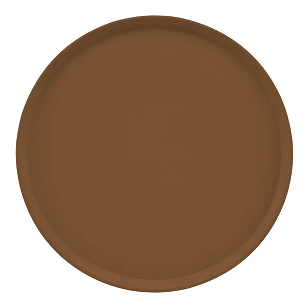 Cambro 1950508 I Camtray Round Tray I 19 1/2" (495 mm) Low Profile I Suede Brown I Case of 12