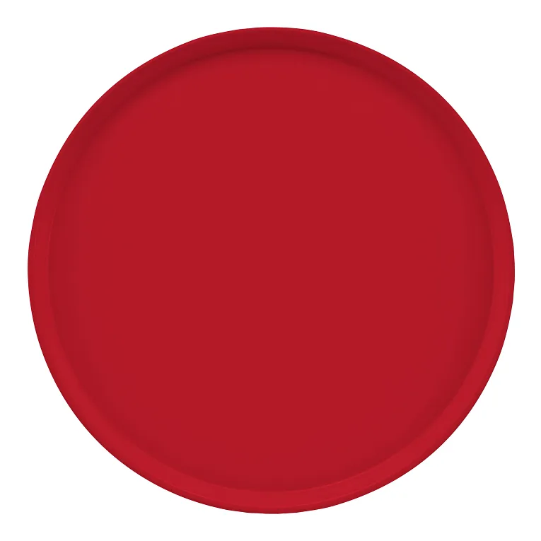 Cambro 1950510 I Camtray Round Tray I 19 1/2" (495 mm) Low Profile I Signal Red I Case of 12