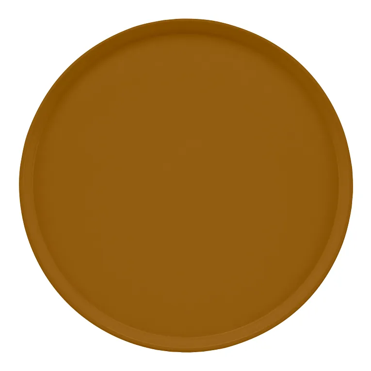 Cambro 1950514 I Camtray Round Tray I 19 1/2" (495 mm) Low Profile I Earthen Gold I Case of 12