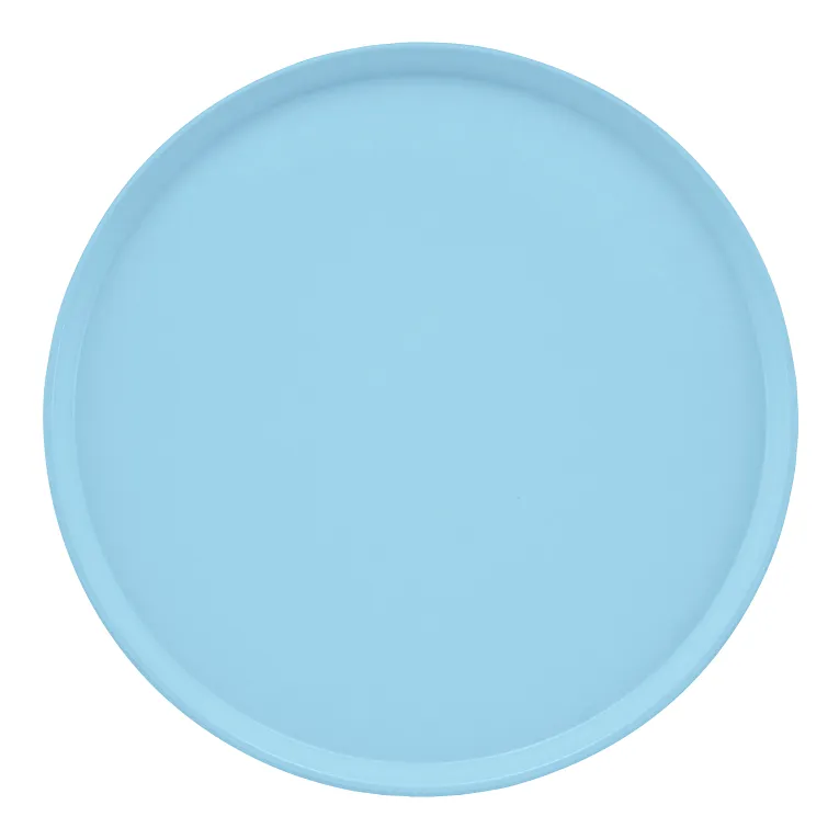 Cambro 1950518 I Camtray Round Tray I 19 1/2" (495 mm) Low Profile I Robin Egg Blue I Case of 12