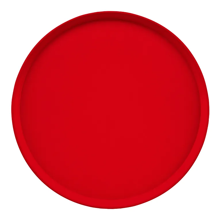 Cambro 1950521 I Camtray Round Tray I 19 1/2" (495 mm) Low Profile I Cambro Red I Case of 12