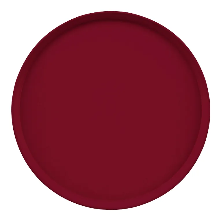 Cambro 1950522 I Camtray Round Tray I 19 1/2" (495 mm) Low Profile I Burgundy Wine I Case of 12