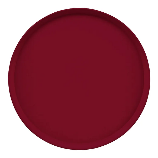 Cambro 1950522 I Camtray Round Tray I 19 1/2" (495 mm) Low Profile I Burgundy Wine I Case of 12