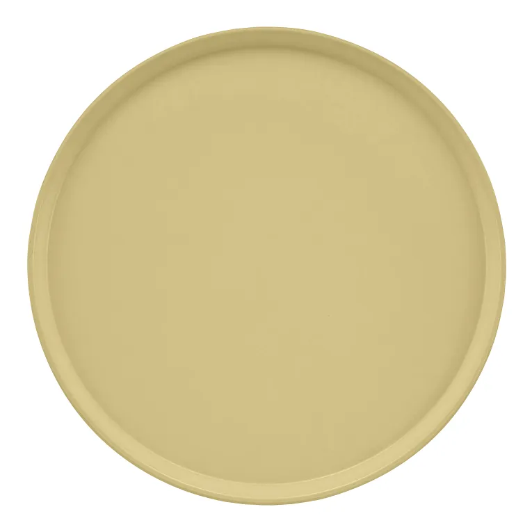 Cambro 1950536 I Camtray Round Tray I 19 1/2" (495 mm) Low Profile I Lemon Chiffon I Case of 12