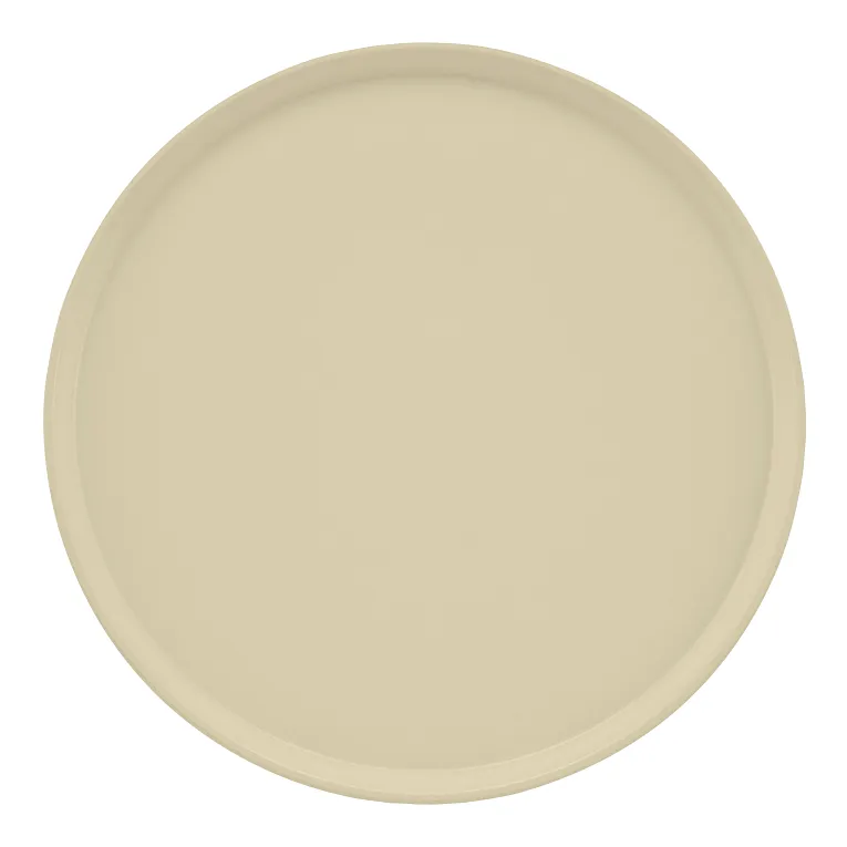 Cambro 1950537 I Camtray Round Tray I 19 1/2" (495 mm) Low Profile I Cameo Yellow I Case of 12