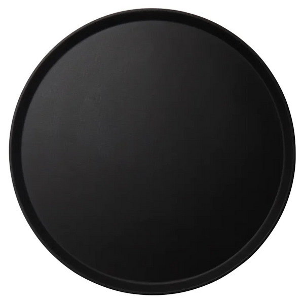 Cambro 1950CT110 I Camtread Round - Low Profile Shape Trays I 19" (49.5 cm) I Black I Case of 12