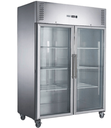 F.E.D XURF1410G2V I Stainless Steel Freezer I 2 Glass Door Freezer I Upright Freezer
