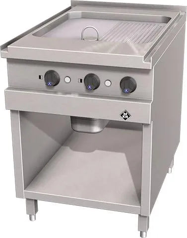 MKN 2021127A | Electric Griddle | Plate 1 Supra Half Ribbed | Optima 850MM | Grill Griddle