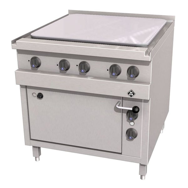 MKN 2023503 | Electric Range | with 4-Zone | Stainless Steel Hob |with 2/1 GN Electric Oven| Heavy Duty 850mm | Cooking Range