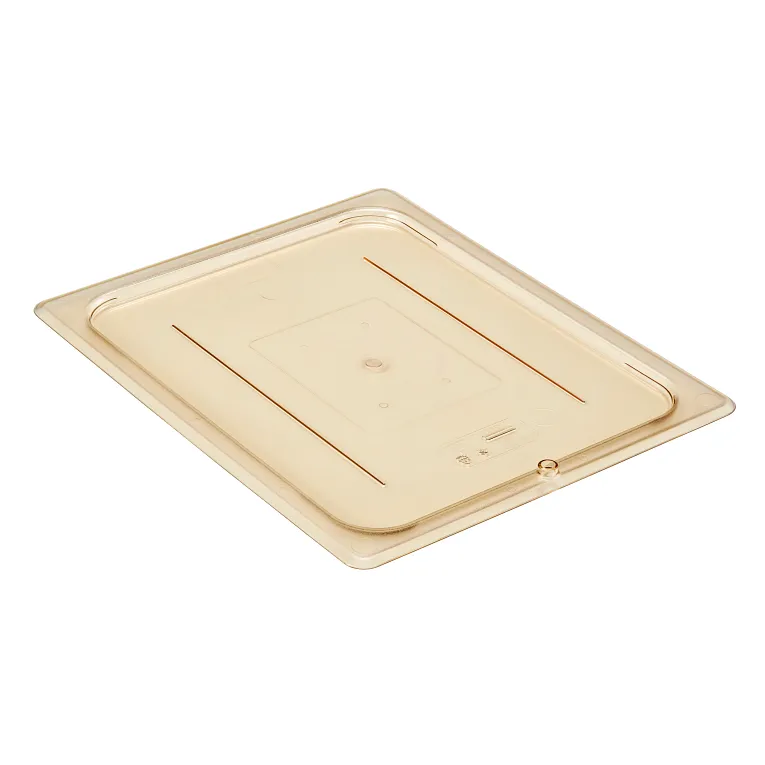 Cambro 20HPC150 I GN 1/2 High Heat H-Pan Lids I Flat Cover I Amber I Case of 6