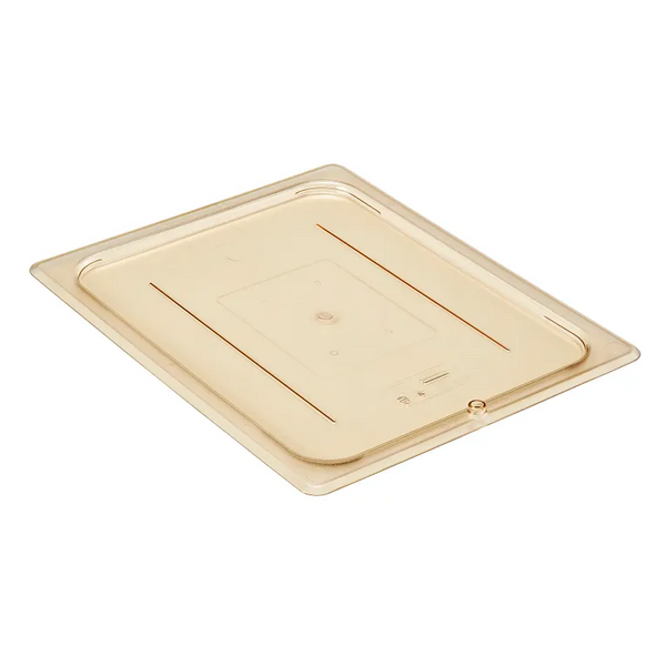 Cambro 20HPC150 I GN 1/2 High Heat H-Pan Lids I Flat Cover I Amber I Case of 6
