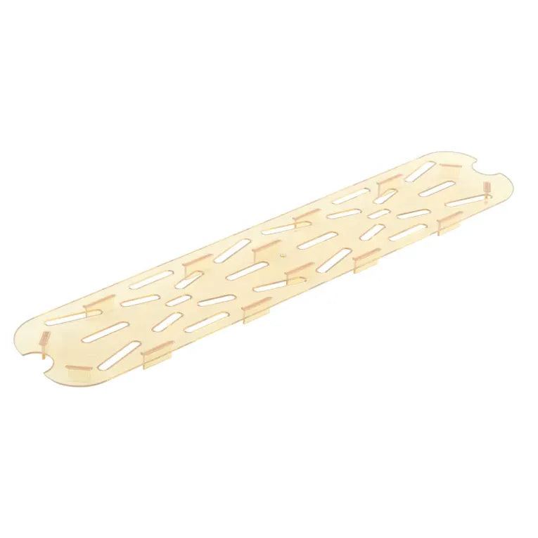 Cambro 20LPHPD150 I GN 1/2 Half Size Long H-Pan High Heat Drain Shelves I Amber I Case of 6