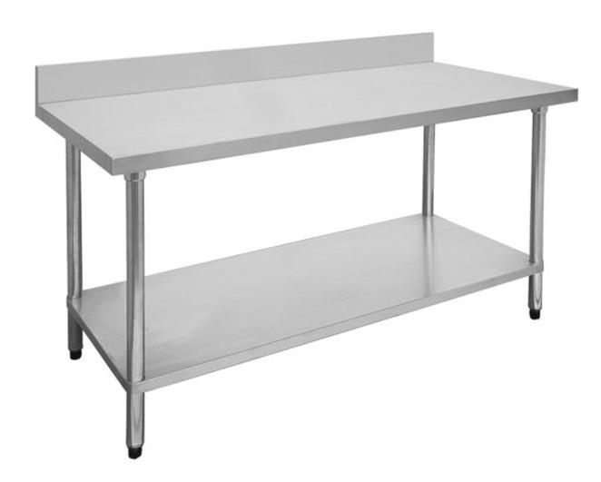 Stainless Steel Table, F.E.D, 2100-6-WBB, Economic 304 Grade, Kitchen Work Table, with Splashback