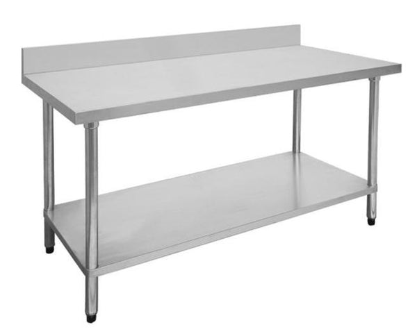 Stainless Steel Table, F.E.D, 2100-7-WBB, Economic 304 Grade, Kitchen Work Table, with Splashback
