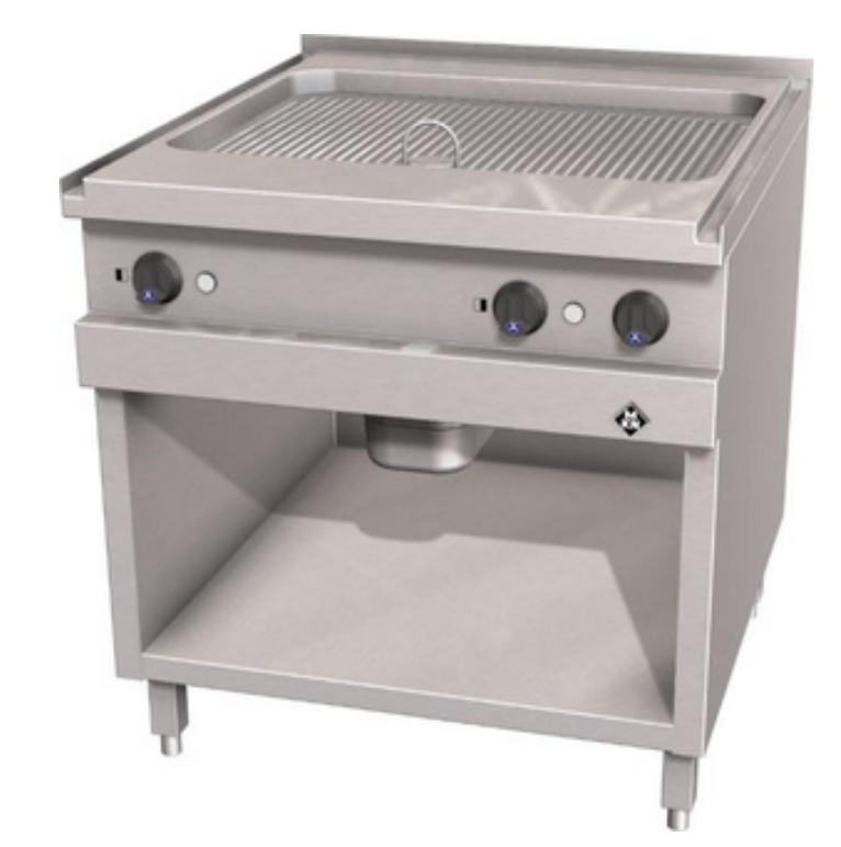 MKN 2121141A | Electric Griddle Plate | 2 Supra Full Ribbed | Optima 700MM | Griddle Plate