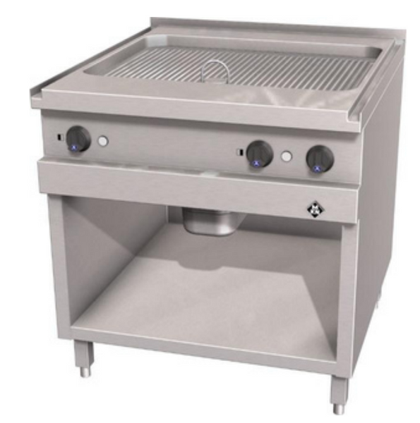 MKN 2121141A | Electric Griddle Plate | 2 Supra Full Ribbed | Optima 700MM | Griddle Plate