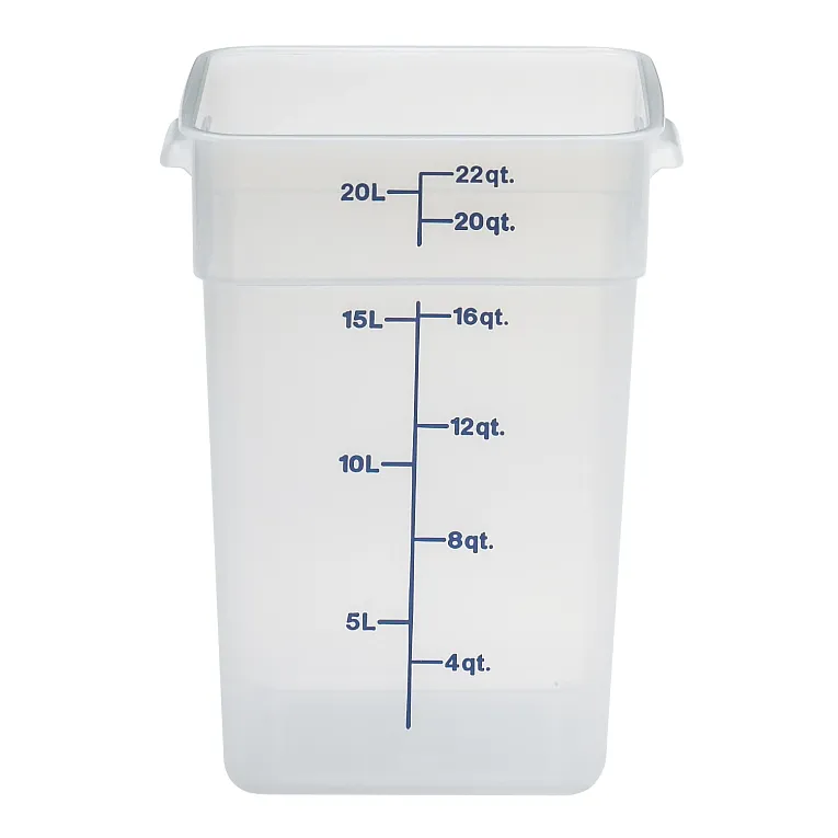 Cambro 22SFSPP I Camwear Translucent Polypropylene Containers - 20.8 L I Case of 6