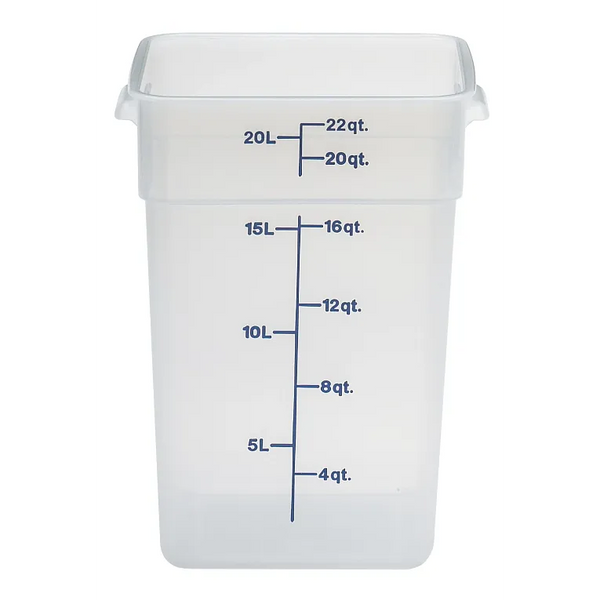 Cambro 22SFSPP I Camwear Translucent Polypropylene Containers - 20.8 L I Case of 6
