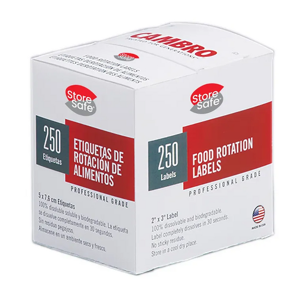 Cambro 23SLB6250 I StoreSafe® Food Rotation Labels I 6 Rolls