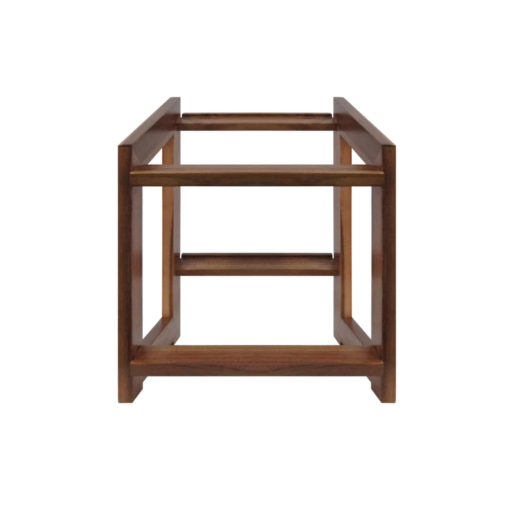Smith & Hubble Elevate SH-ELPS12-W | Two-Tier Pastry Stand |Rich Walnut Colour | Timber Frame to Fit GN1/2 | Trays