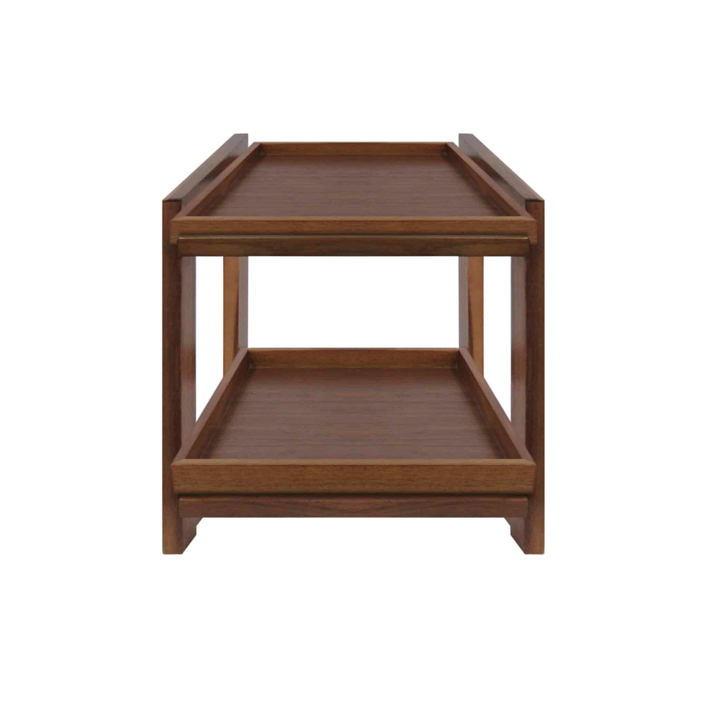 Smith & Hubble Elevate SH-ELPSWT12-W | GN 1/1 Two-tier | Pastry Stand | Complete Set w Trays | Rich Walnut Colour