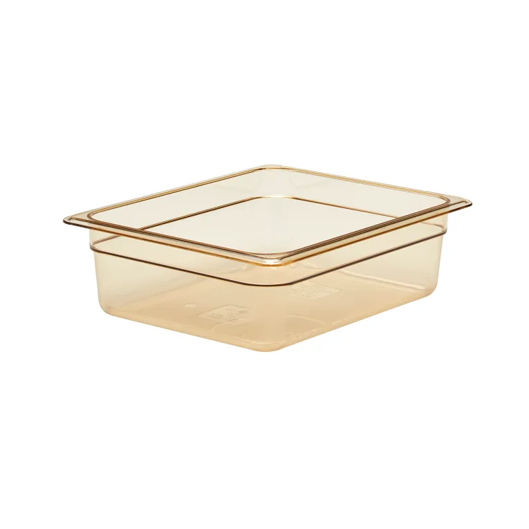 Cambro 24HP150 I GN 1/2 H-Pan High Heat Food Pans 100 mm Deep I 5.9L I Amber I Case of 6