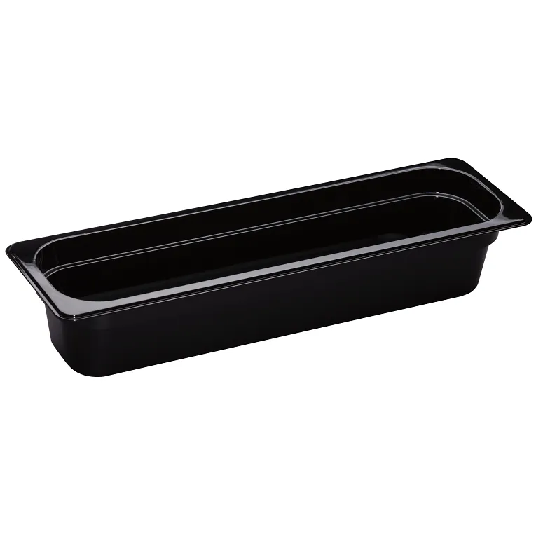 Cambro 24LPHP110 I GN 1/2 H-Pan High Heat Food Pans Half Size Long 100 mm Deep I 5L I Black I Case of 6
