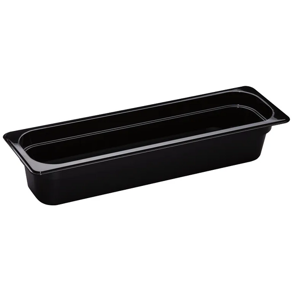 Cambro 24LPHP110 I GN 1/2 H-Pan High Heat Food Pans Half Size Long 100 mm Deep I 5L I Black I Case of 6