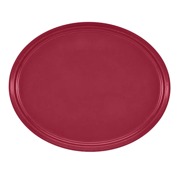 Cambro 2500505 I Camtray Oval Tray I 490x610mm I Cherry Red I Case of 6