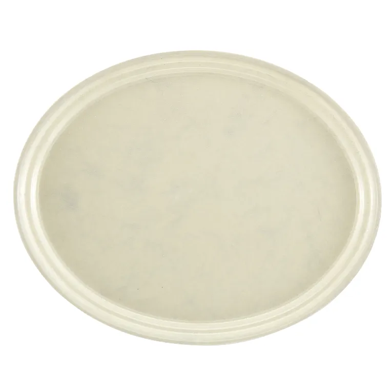 Cambro 2500531 I Camtray Oval Tray I 490x610mm I Galaxy Antique Parchment Silver I Case of 6