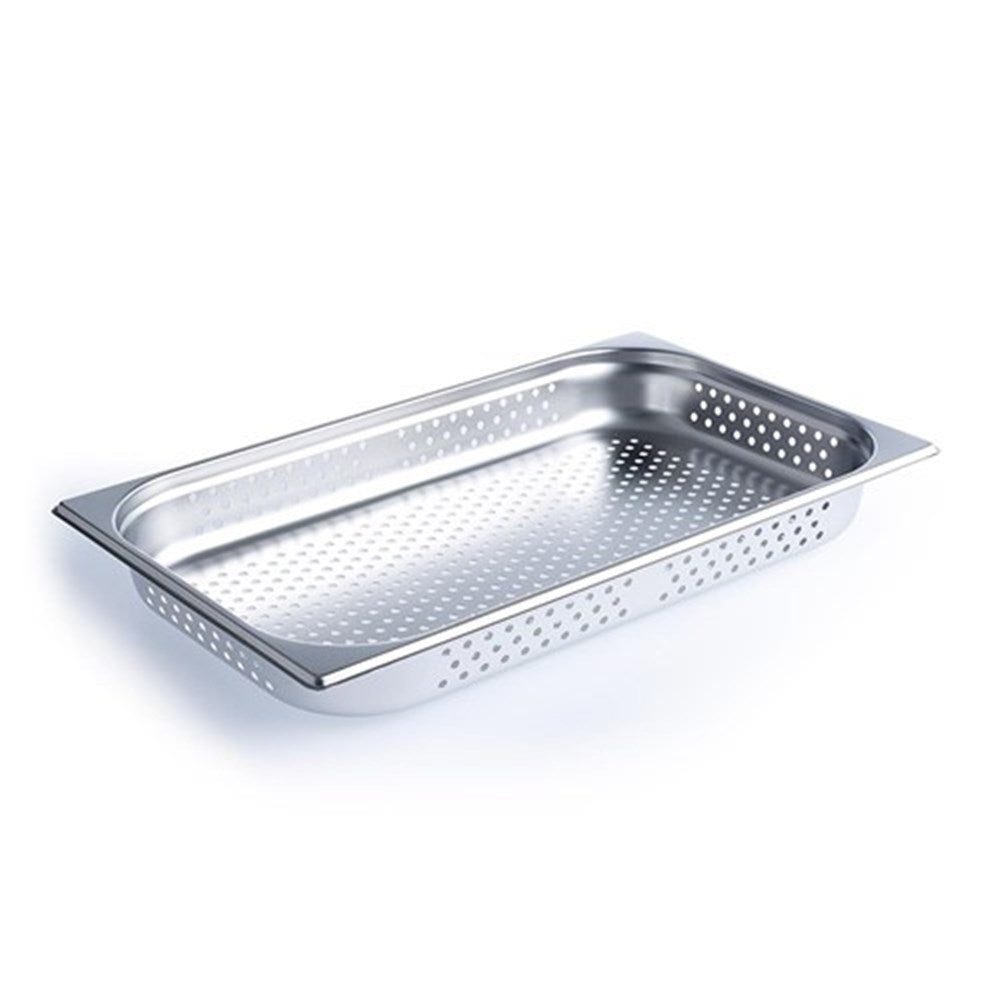 Culinary Anti-Jam Perforated Insert Steam Pan 1/1 65-150mm Pro.cooker - 65mm Perforated