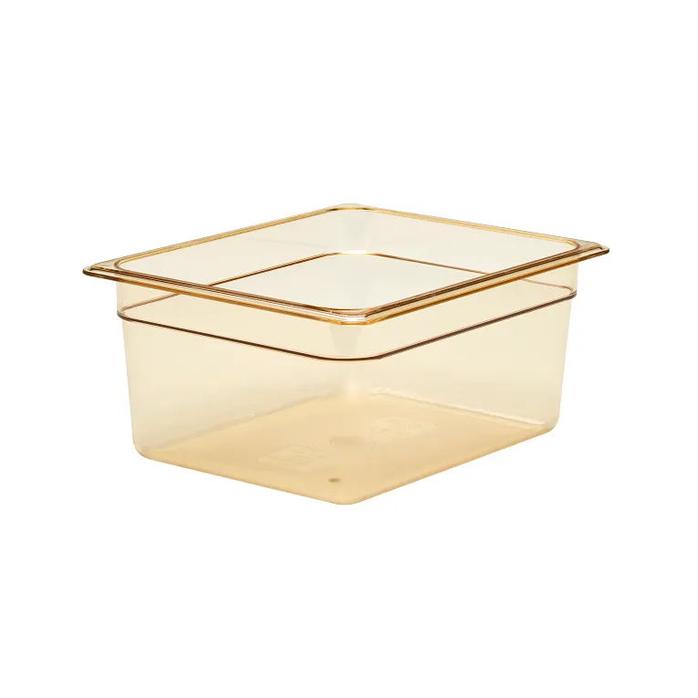 Cambro 26HP150 I GN 1/2 H-Pan High Heat Food Pans 150 mm Deep I 8.9L I Amber I Case of 6