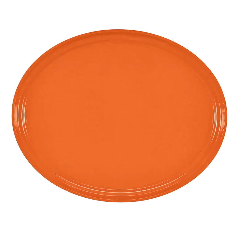 Cambro 2700220 I Camtray Oval Tray I 560x685mm I Citrus Orange I Case of 6