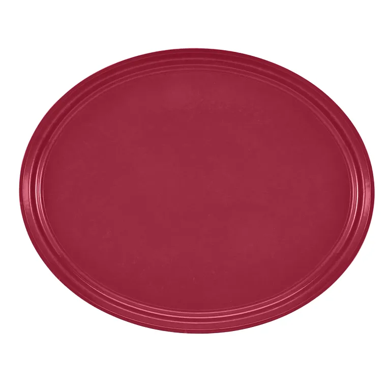 Cambro 2700505 I Camtray Oval Tray I 560x685mm I Cherry Red I Case of 6