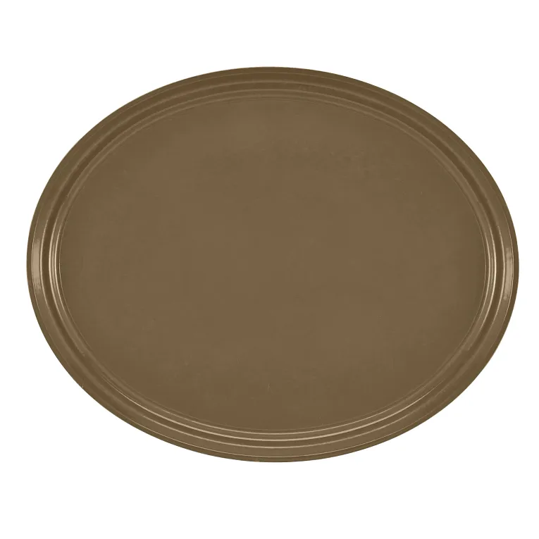 Cambro 2700513 I Camtray Oval Tray I 560x685mm I Bayleaf Brown I Case of 6