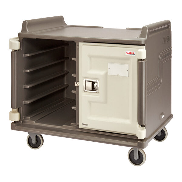 Cambro MDC1520S20194 20 Tray Meal Delivery Cart I Low Profile I 15" X 20" I Granite Sand