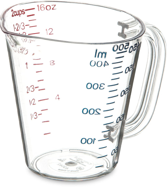 Carlisle 4314207 | Polycarbonate Measuring Cup | 500mL | Case of 6