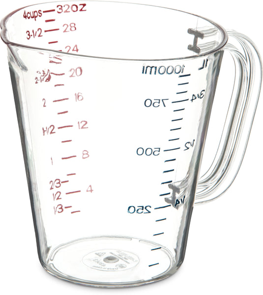Carlisle 4314307 | Polycarbonate Measuring Cup | 1000mL | Case of 6