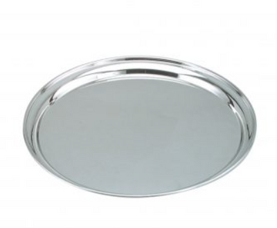 3Inox 288702 I Round Serving Trays I Round Metal Trays I S/S 300mm I Serving Tray