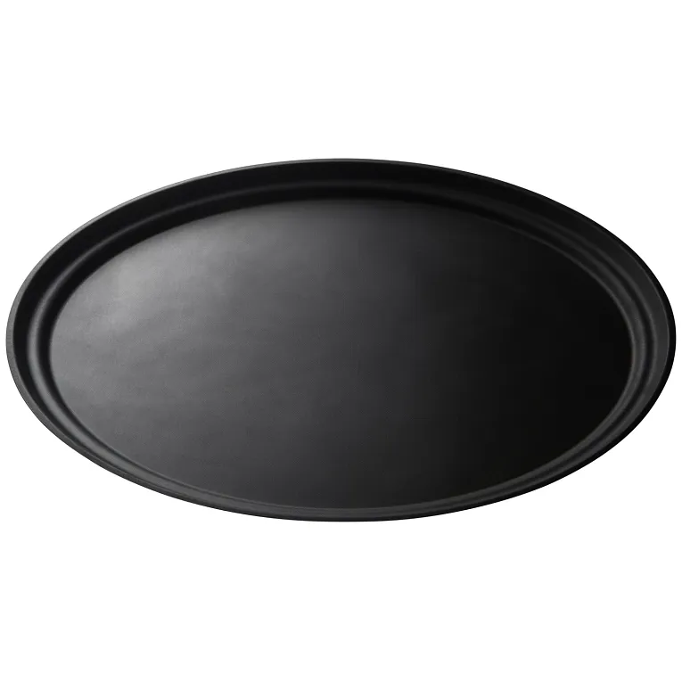 Cambro 2900CT110 I Camtread Oval - Low Profile Shape Trays I 24" x 29" I Black I Case of 6