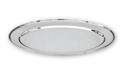 3Inox 295304 I Serving Tray I Oval Platter I Oval Serving Platter I Stainless Steel Platter I 350x240mm