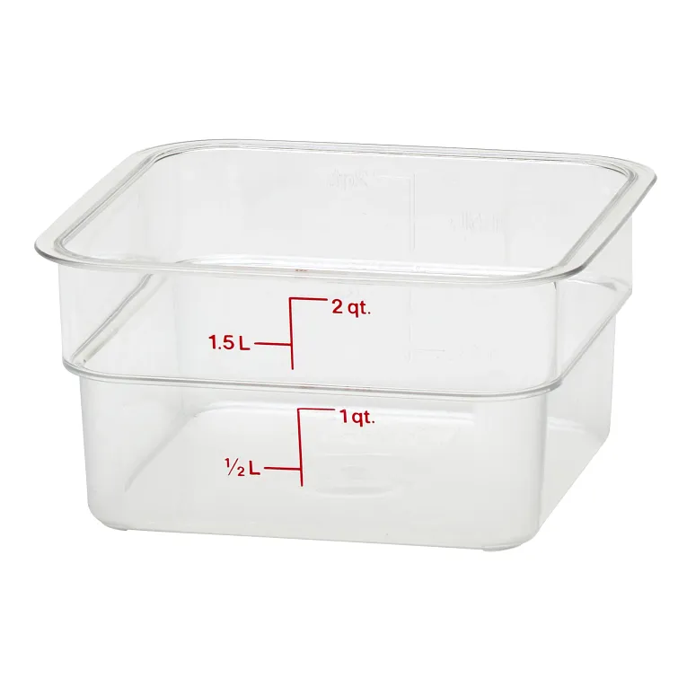 Cambro 2SFSCW I Camwear Polycarbonate Containers - 1.9 L I Case of 6