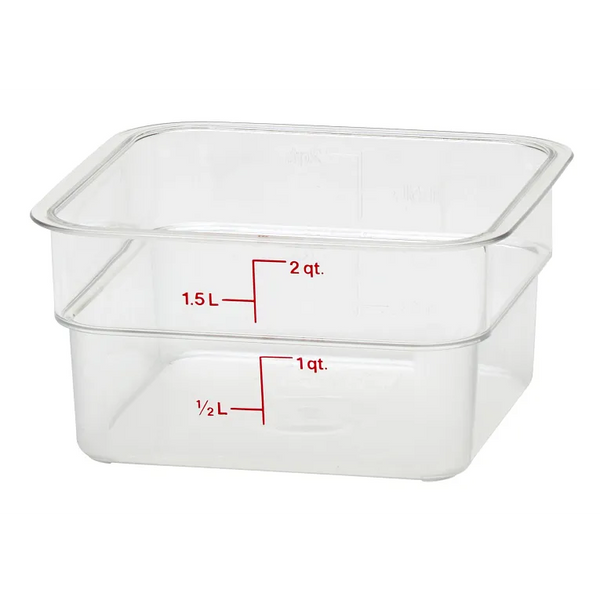 Cambro 2SFSCW I Camwear Polycarbonate Containers - 1.9 L I Case of 6
