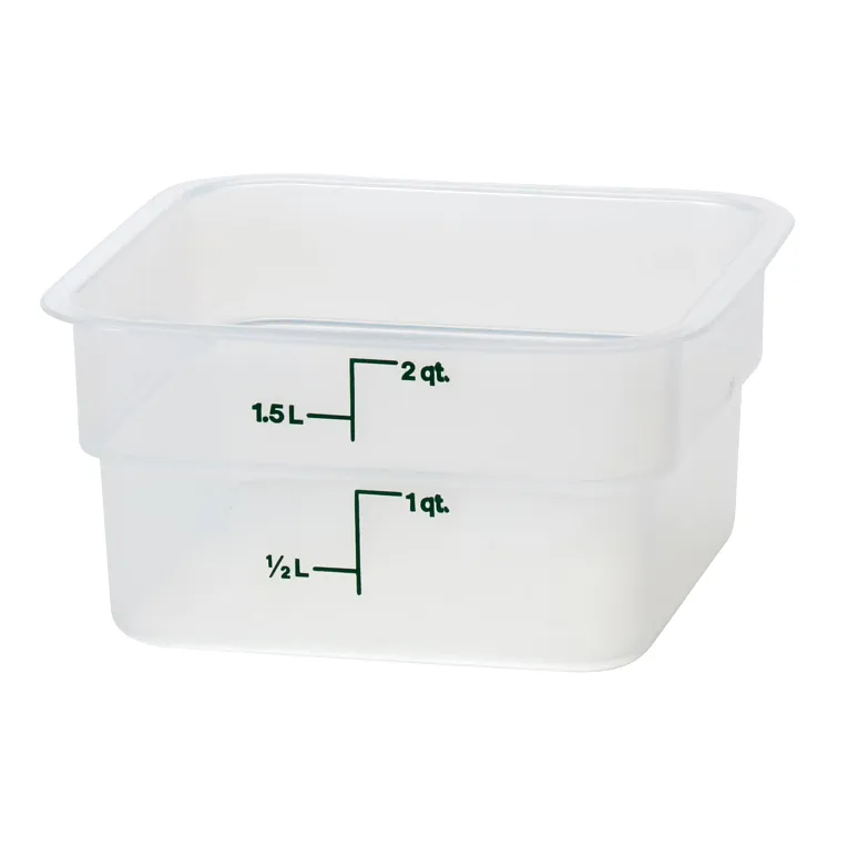 Cambro 2SFSPP I Camwear Translucent Polypropylene Containers - 1.9 L I Case of 6