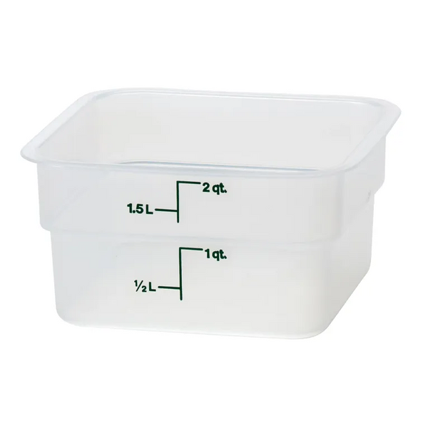 Cambro 2SFSPP I Camwear Translucent Polypropylene Containers - 1.9 L I Case of 6